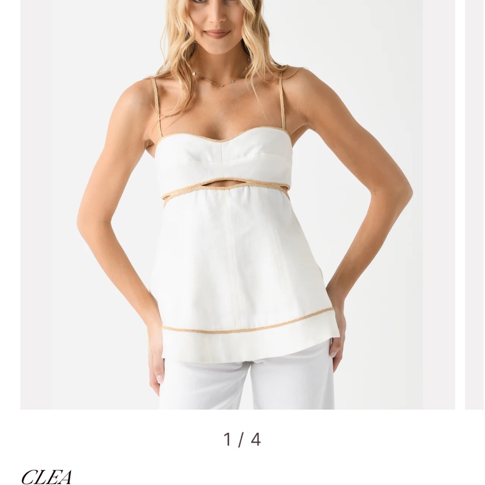 New Clea WOMEN'S ORLA PIPING TRIM TOP